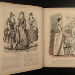 1887 FASHION Journal of Damsels France Dress Costume Color Illustrated PARIS
