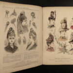 1887 FASHION Journal of Damsels France Dress Costume Color Illustrated PARIS