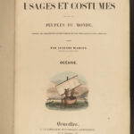 1843 1ed World Customs OCEANIA Tonga Malaysia Zealand Pacific Island Ethnography