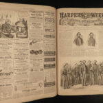 1865 1ed Harper’s Weekly CIVIL WAR SLAVERY Ironclads Illustrated Champ Ferguson