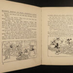 1934 RARE Mickey Mouse King Arthur Court Scenic Illustrations Walt Disney Pop-up