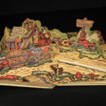 1934 RARE Mickey Mouse King Arthur Court Scenic Illustrations Walt Disney Pop-up