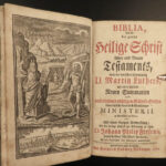 1771 Martin Luther BIBLE German Biblia Apocrypha Hymns Schmidt Kerstener Family