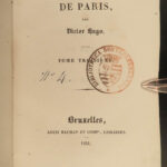 1831 Victor Hugo 1st ed Hunchback of Notre Dame French Lit Brussels FINE 3v SET