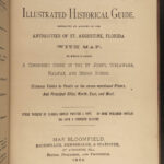 1885 St Augustin Florida ATLAS Historical Guide MAP SLAVERY Illustrated Bloomfield