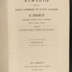 1822 DANTE Divine Comedy Lombardi Italian Poetry Padua 5v Vellum SET La Divina