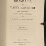 1822 DANTE Divine Comedy Lombardi Italian Poetry Padua 5v Vellum SET La Divina