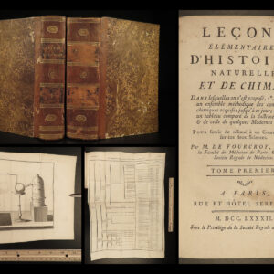 1782 CHEMISTRY 1ed Elements of Fourcroy Natural Science Medicine Chimie 2v RARE