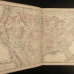 1886 Mitchell School ATLAS 44 MAPS America Holy Land Europe New Zealand India