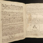 c1650-1750 Handwritten PHYSICS Manuscript Geometry Astronomy Gravity Science