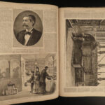 1874 1ed Harper’s Weekly SANTA America Negroes Livingstone Lapland Eskimos Texas