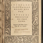 1526 GREEK Works of Lucian of Samosata Satire Mythology Philosophy Haguenau RARE