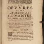 1653 LAW 1st ed Gilles le Maistre Works Feudal Land Real Estate Fiefs Vassals