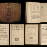 1738 HUGE Baskett Holy BIBLE London Apocrypha Psalms Common Prayer Pulpit FOLIO