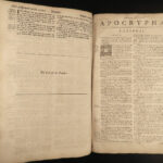 1738 HUGE Baskett Holy BIBLE London Apocrypha Psalms Common Prayer Pulpit FOLIO