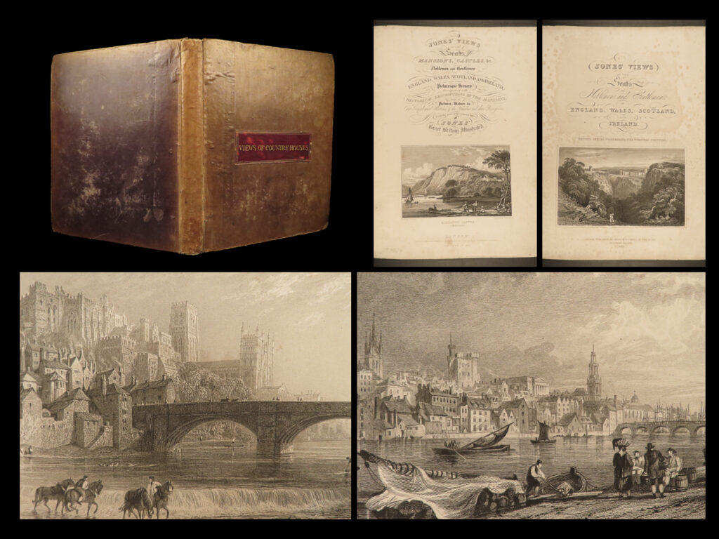 1829 views castles england wales scotland britain scenery mansions illustrated | ‘<em>views of the seats’</em> is an absolutely stunning collection of 19<sup>th</sup>-century engravings of british castles! Published by jones & co. , this book features views of stately homes, mansions, beautiful gardens and scenery, all within nearly <strong>100 incredible engravings! </strong> notable castles included in this tome include: castle howard, hilton castle, and swinton estate.