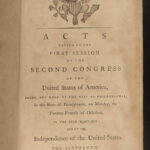 1796 1ed EARLY Laws of United States America Declaration Indians CHEROKEE Treaty