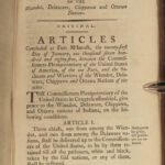 1796 1ed EARLY Laws of United States America Declaration Indians CHEROKEE Treaty