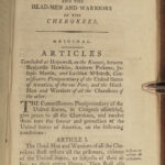 1796 1ed EARLY Laws of United States America Declaration Indians CHEROKEE Treaty