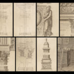 1733 HUGE Architecture Vignola Palladio Serlio Evelyn English FOLIO Fleart ART