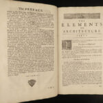 1733 HUGE Architecture Vignola Palladio Serlio Evelyn English FOLIO Fleart ART