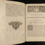 1733 HUGE Architecture Vignola Palladio Serlio Evelyn English FOLIO Fleart ART