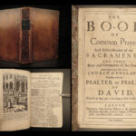 1713 Anglican Common Prayer Baskett BIBLE Psalms Articles Queen Anne England ART