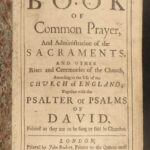 1713 Anglican Common Prayer Baskett BIBLE Psalms Articles Queen Anne England ART