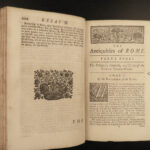 1721 Antiquities of ROME Basil Kennett Classical WAR Gladiators MAP Architecture