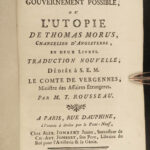 1780 UTOPIA Thomas More Socialism Communism Utopian Politics Dystopian Marxism