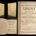 1656 1ed Nicholas Culpeper’s Ghost Seasonable Advice Medicine Pamphlet RARE