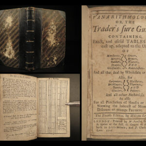 1727 ECONOMICS Panarithmologia Money Coins Finance 100s+ Tables Leybourn Trade