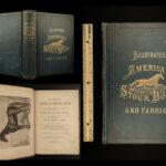 1878 1ed American Stock Farrier Horse Cattle Swine Sheep Equestrian Veterinary