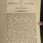 1799 Ossian Poems SCOTLAND Irish Mythology Ancient Poetry Fingal Macpherson 2v