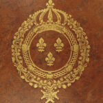 1700s French Royal Document Portfolio Leather Royal Arms Fleur-de-lis Binding