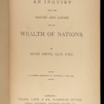 1880 Wealth of Nations Adam Smith Economics Industrial Revolution Capitalism