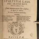 1676 1st Holbein ed Praise of Folly Erasmus of Rotterdam Protestant Reformation