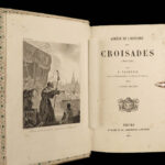 1861 CRUSADES Valentin Ottoman Illustrated Holy Land Wars Fine BINDING Knights