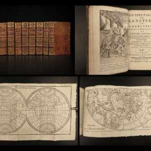 1768 Astronomy Galileo Botany Illustrated Navigation Optics 8v Pluche Spectacle