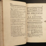 1768 Astronomy Galileo Botany Illustrated Navigation Optics 8v Pluche Spectacle