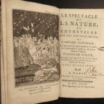 1768 Astronomy Galileo Botany Illustrated Navigation Optics 8v Pluche Spectacle