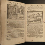1588 Aesop Fables CLASSIC Folklore Mythology Latin Fabulae WOODCUTS Illustrated