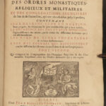 1714 1ed Religious Orders Knights Templar Crusades Franciscan Monk Saints Helyot