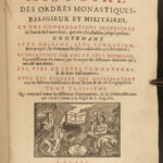 1714 1ed Religious Orders Knights Templar Crusades Franciscan Monk Saints Helyot