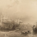 1843 Beauties of Bosphorus TURKISH Ottoman Empire Sultan Danube MAP Bartlett ART