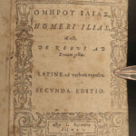 1570 Homer ILIAD Classical Mythology Achilles Greek + Crespin Latin Cordier 4v