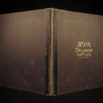 1869 New York ATLAS of Delaware County Delhi Color City MAPS FW Beers HUGE FOLIO