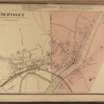 1869 New York ATLAS of Delaware County Delhi Color City MAPS FW Beers HUGE FOLIO