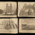 1717 PARIS France MAP Louvre Palais Royal Hotel de Ville Tuileries Brice 3v SET