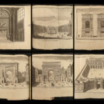1717 PARIS France MAP Louvre Palais Royal Hotel de Ville Tuileries Brice 3v SET